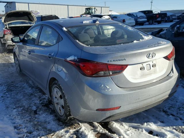 5NPDH4AE2GH701731 - 2016 HYUNDAI ELANTRA SE GRAY photo 3