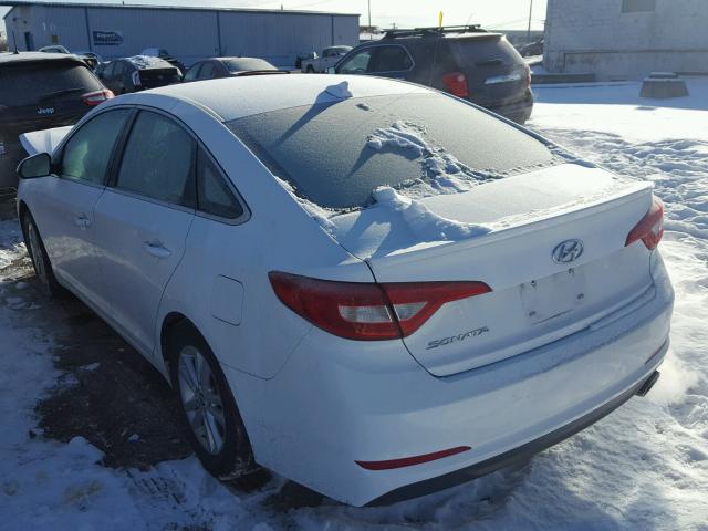 5NPE24AF8HH567226 - 2017 HYUNDAI SONATA SE WHITE photo 3