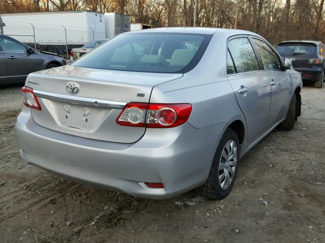 2T1BU4EE1DC030595 - 2013 TOYOTA COROLLA BA SILVER photo 4