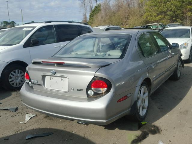 JN1CA31D71T803288 - 2001 NISSAN MAXIMA GXE GRAY photo 4