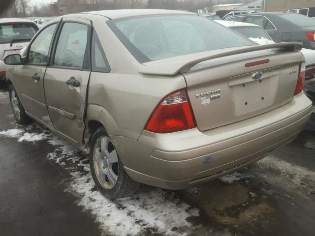 1FAHP34N56W210580 - 2006 FORD FOCUS ZX4 TAN photo 3