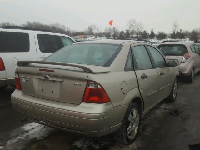 1FAHP34N56W210580 - 2006 FORD FOCUS ZX4 TAN photo 4