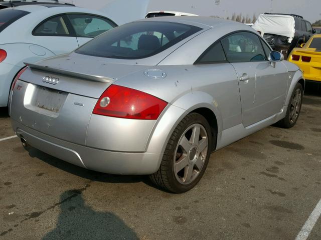 TRUWC28NX21039694 - 2002 AUDI TT QUATTRO SILVER photo 4