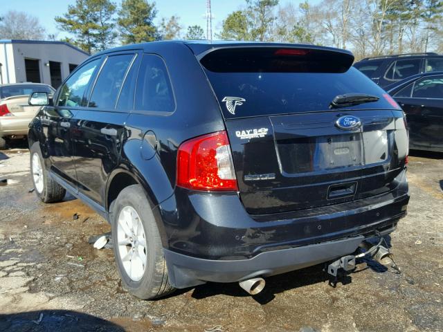 2FMDK3GC6DBC05285 - 2013 FORD EDGE SE BLACK photo 3