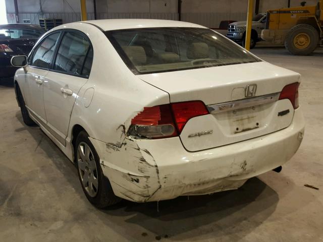 19XFA1F50AE029135 - 2010 HONDA CIVIC LX WHITE photo 3