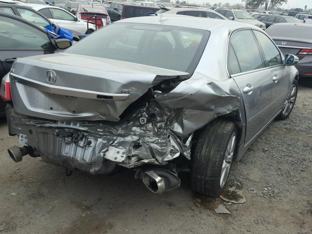 JH4KB2F63AC000955 - 2010 ACURA RL SILVER photo 4