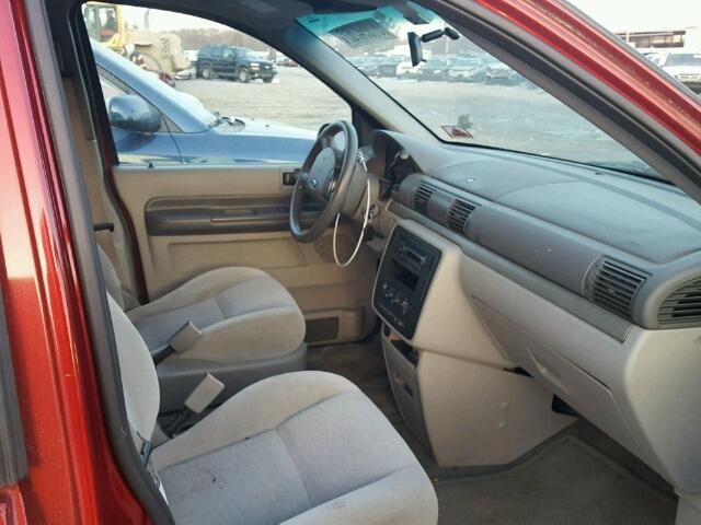 2FMZA51605BA01817 - 2005 FORD FREESTAR S RED photo 5