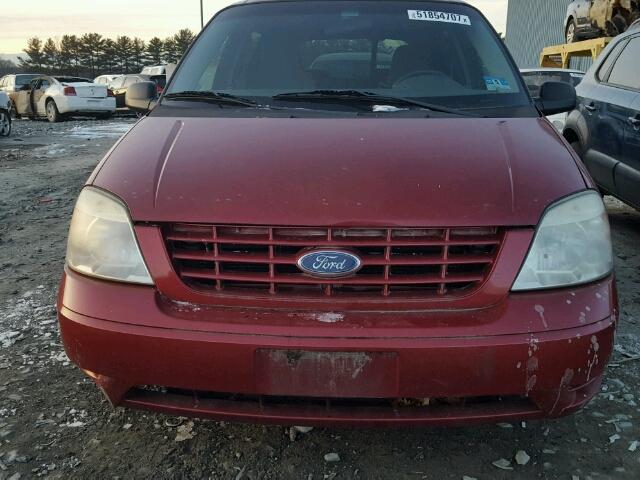 2FMZA51605BA01817 - 2005 FORD FREESTAR S RED photo 9