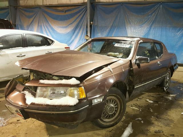 1MEBM60F3JH711682 - 1988 MERCURY COUGAR LS BLACK photo 2