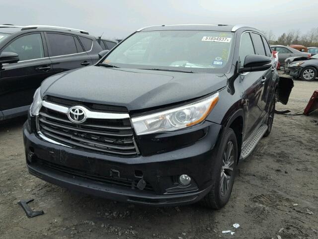 5TDJKRFH0GS503230 - 2016 TOYOTA HIGHLANDER BLACK photo 2