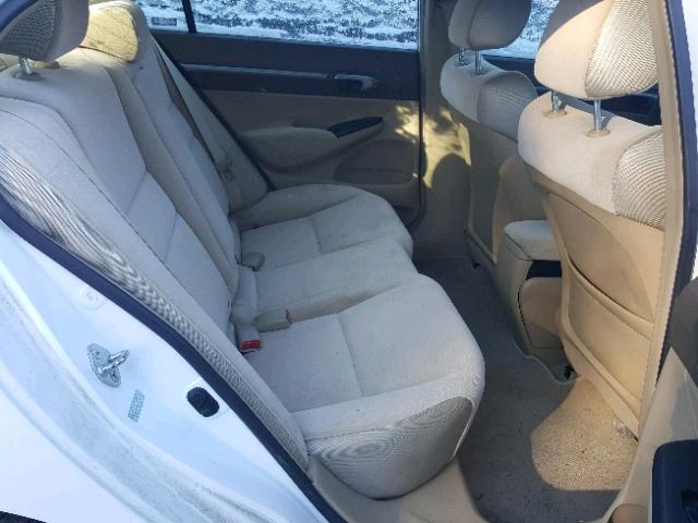 2HGFA16886H505011 - 2006 HONDA CIVIC EX თეთრი ფოტო 6