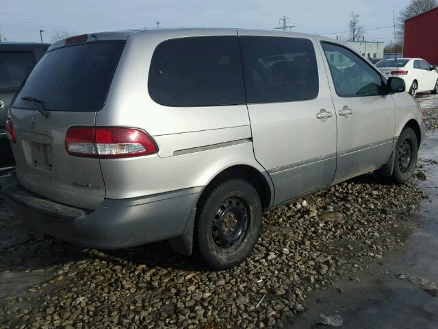 4T3ZF19C92U464153 - 2002 TOYOTA SIENNA CE SILVER photo 4