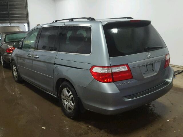 5FNRL38657B014562 - 2007 HONDA ODYSSEY EX TEAL photo 3