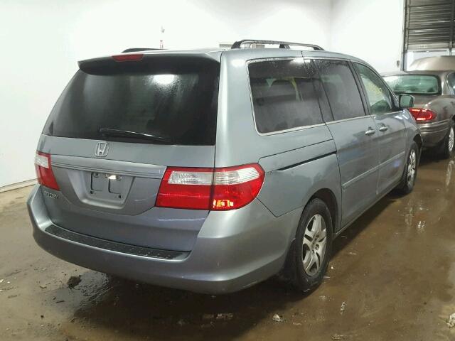 5FNRL38657B014562 - 2007 HONDA ODYSSEY EX TEAL photo 4