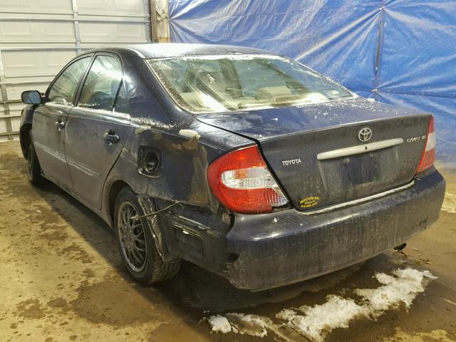 4T1BE30K93U172825 - 2003 TOYOTA CAMRY LE ლურჯი ფოტო 3