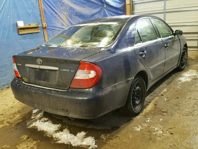 4T1BE30K93U172825 - 2003 TOYOTA CAMRY LE ლურჯი ფოტო 4