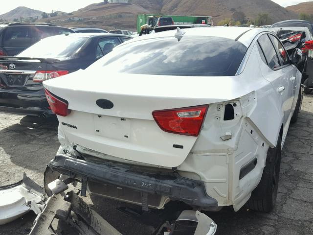 KNAGM4A70F5562950 - 2015 KIA OPTIMA LX WHITE photo 4