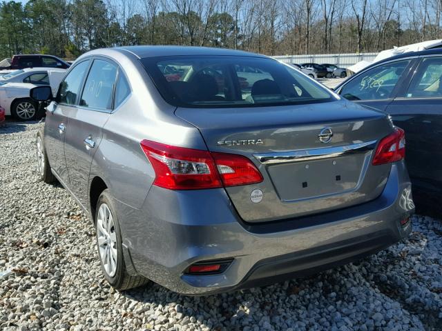 3N1AB7AP4HY390981 - 2017 NISSAN SENTRA S GRAY photo 3