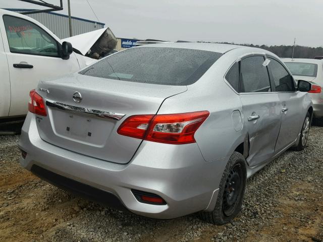 3N1AB7AP9HY233706 - 2017 NISSAN SENTRA S SILVER photo 4