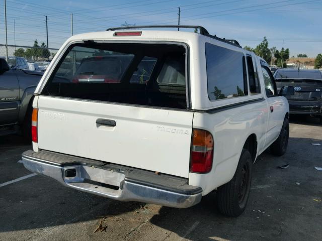 4TANL42N5WZ129672 - 1998 TOYOTA TACOMA WHITE photo 4