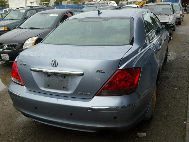 JH4KB16525C021349 - 2005 ACURA RL BLUE photo 4