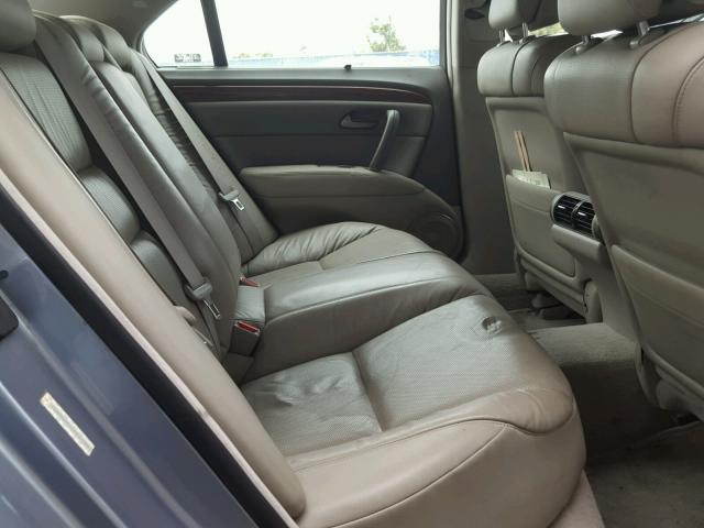 JH4KB16525C021349 - 2005 ACURA RL BLUE photo 6