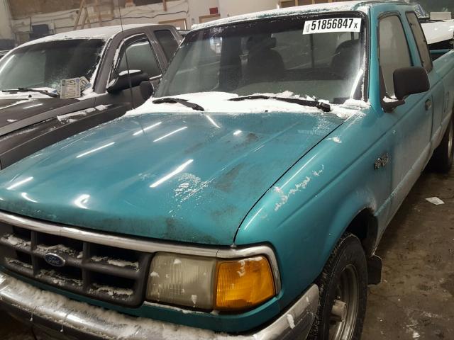 1FTCR14UXRPB15554 - 1994 FORD RANGER SUP GREEN photo 2