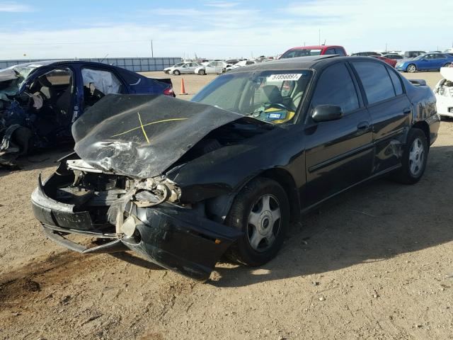 1G1NE52J016103761 - 2001 CHEVROLET MALIBU LS BLACK photo 2