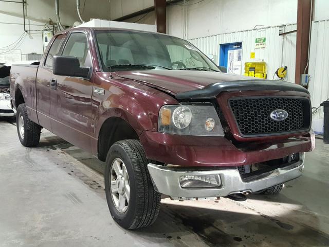 1FTPX14564NA49668 - 2004 FORD F150 MAROON photo 1