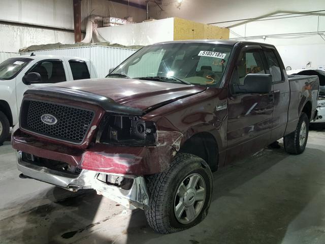 1FTPX14564NA49668 - 2004 FORD F150 MAROON photo 2