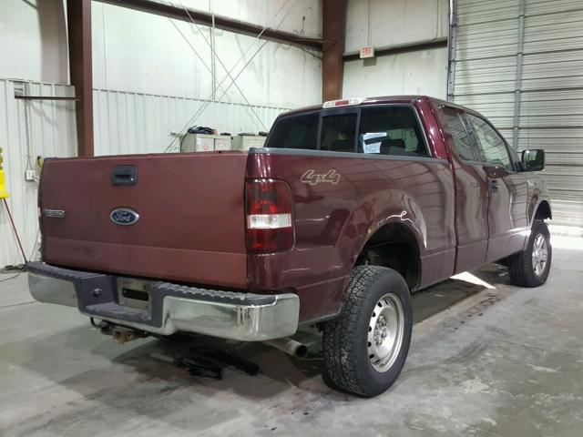 1FTPX14564NA49668 - 2004 FORD F150 MAROON photo 4