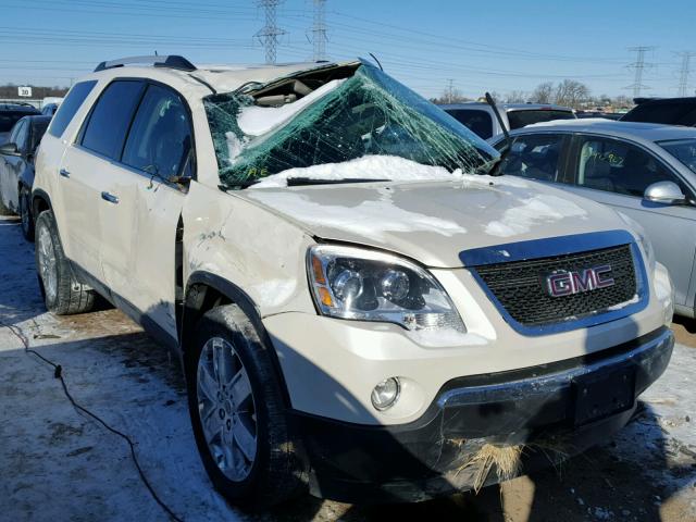 1GKLRNED2AJ144824 - 2010 GMC ACADIA SLT WHITE photo 1