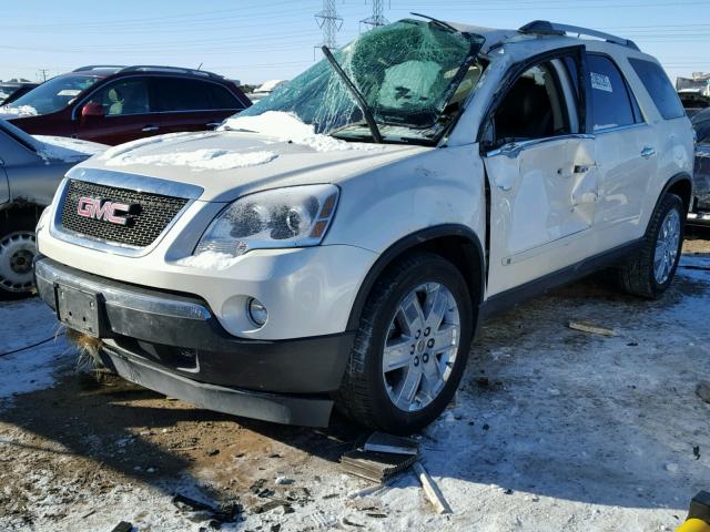 1GKLRNED2AJ144824 - 2010 GMC ACADIA SLT WHITE photo 2