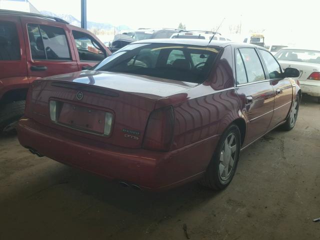 1G6KF54911U240376 - 2001 CADILLAC DEVILLE DT RED photo 4