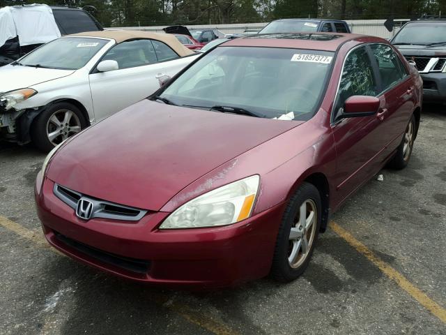 1HGCM56765A059527 - 2005 HONDA ACCORD EX RED photo 2