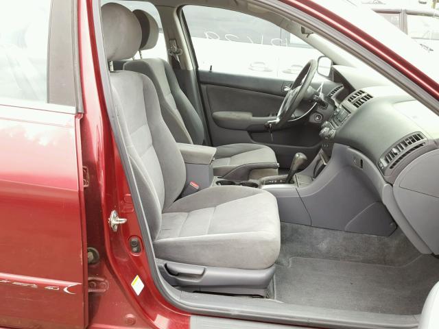 1HGCM56765A059527 - 2005 HONDA ACCORD EX RED photo 5