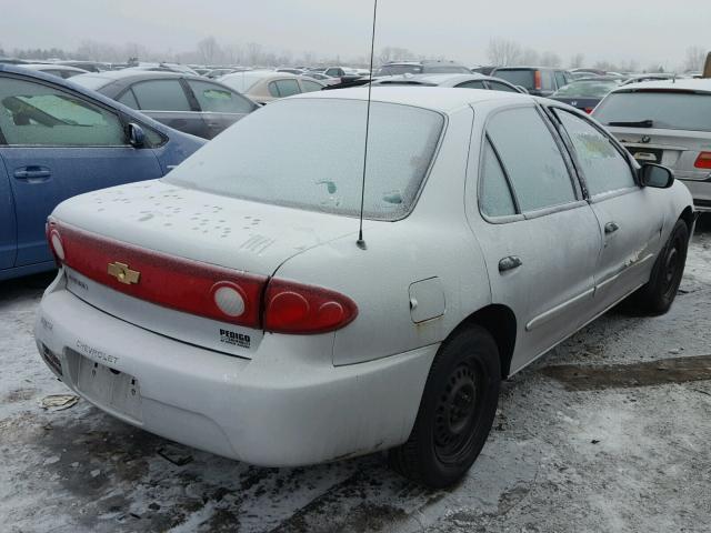 1G1JF54F537234931 - 2003 CHEVROLET CAVALIER L SILVER photo 4