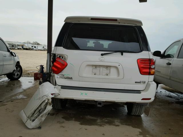 5TDZT38A61S007109 - 2001 TOYOTA SEQUOIA LI WHITE photo 9