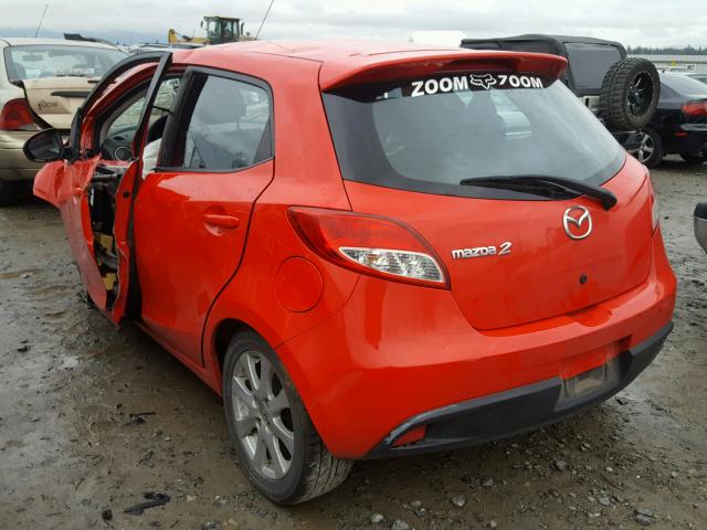 JM1DE1HZ9B0115274 - 2011 MAZDA MAZDA2 RED photo 3