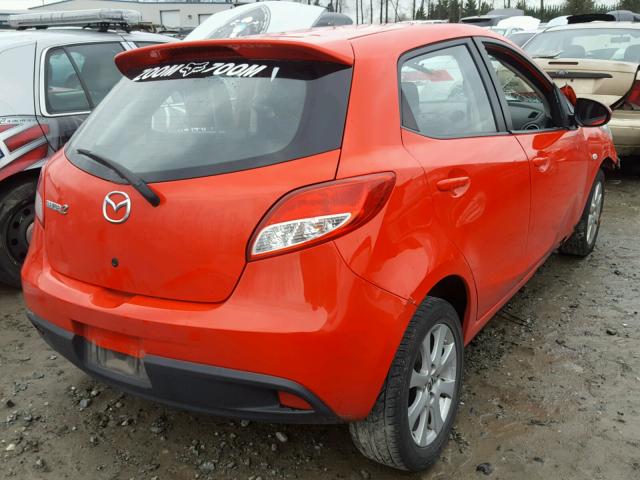 JM1DE1HZ9B0115274 - 2011 MAZDA MAZDA2 RED photo 4