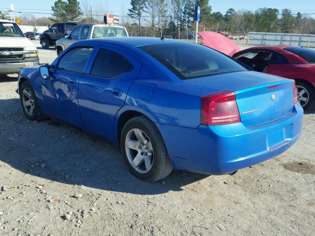 2B3KA43H68H138844 - 2008 DODGE CHARGER BLUE photo 3