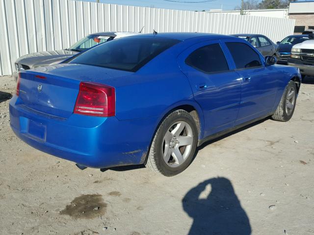 2B3KA43H68H138844 - 2008 DODGE CHARGER BLUE photo 4