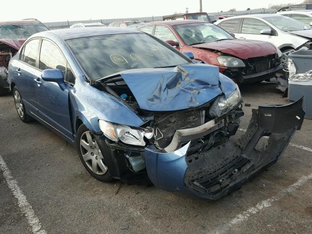 19XFA1F53AE006724 - 2010 HONDA CIVIC LX BLUE photo 1