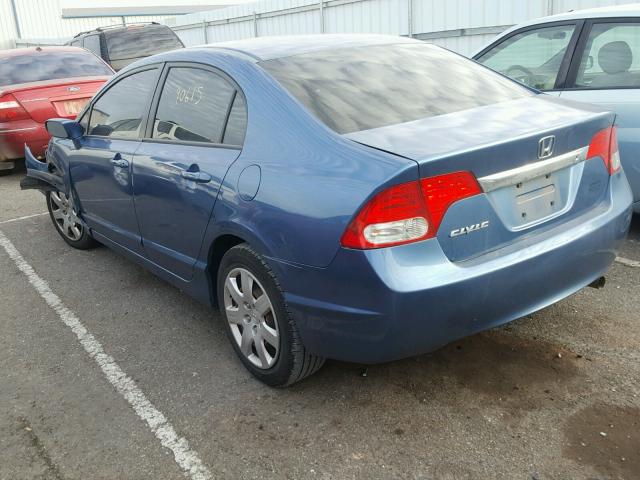 19XFA1F53AE006724 - 2010 HONDA CIVIC LX BLUE photo 3