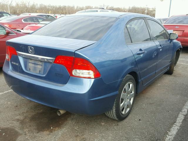 19XFA1F53AE006724 - 2010 HONDA CIVIC LX BLUE photo 4