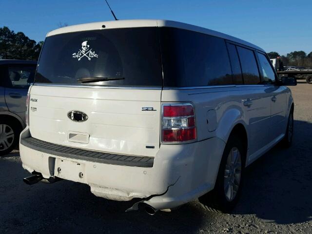 2FMHK6C89DBD11945 - 2013 FORD FLEX SEL WHITE photo 4