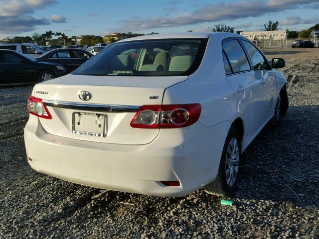 5YFBU4EE5DP144194 - 2013 TOYOTA COROLLA BA WHITE photo 4