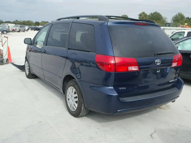 5TDZA23C94S108531 - 2004 TOYOTA SIENNA CE BLUE photo 3