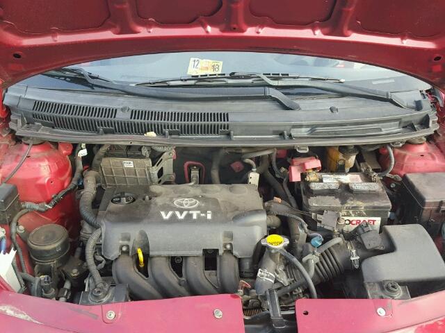 JTDBT923771100516 - 2007 TOYOTA YARIS RED photo 7