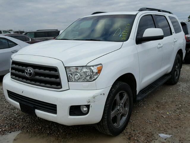 5TDZY5G17ES051771 - 2014 TOYOTA SEQUOIA SR WHITE photo 2